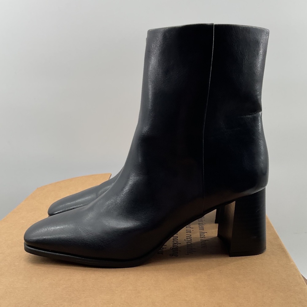 Nordstrom rack Normandy Black Square Toe Block Heel Ankle Boots Womens 11M